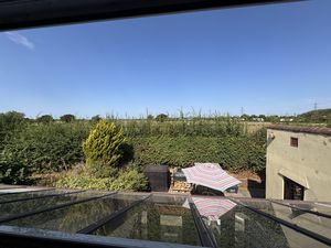 VIEW FROM LANDING WINDOW- click for photo gallery